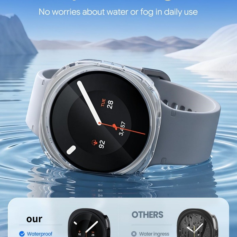 Smartwatch Band Accessories - Tempered Glass+Case for Samsung Galaxy Watch
