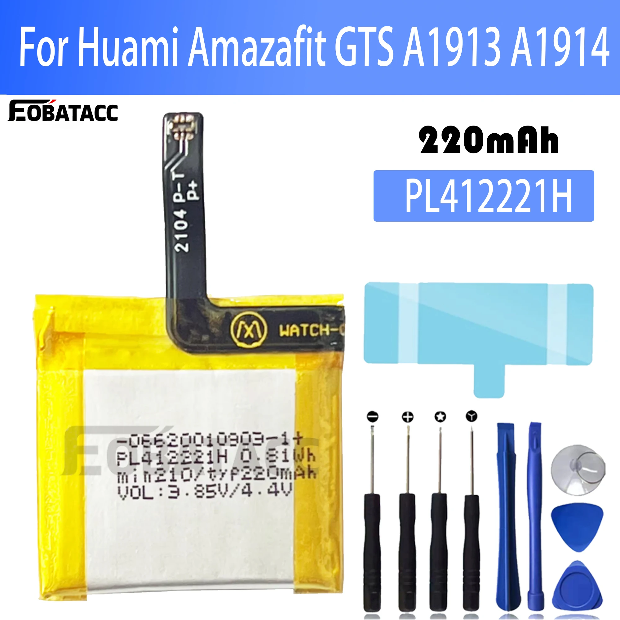 100% Original PL412221H Batter - Smartwatch A1914 评论和价格