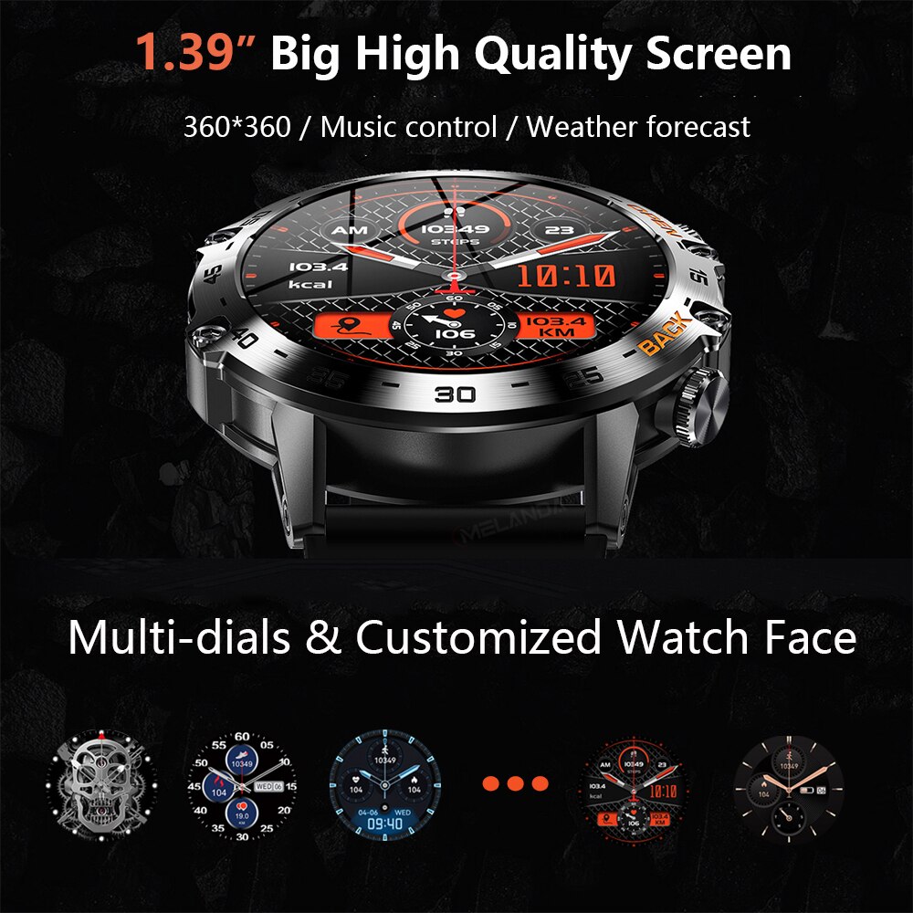 MEVADEN Steel 1.39 inch Men Lu - Smartwatch Store 评论和价格