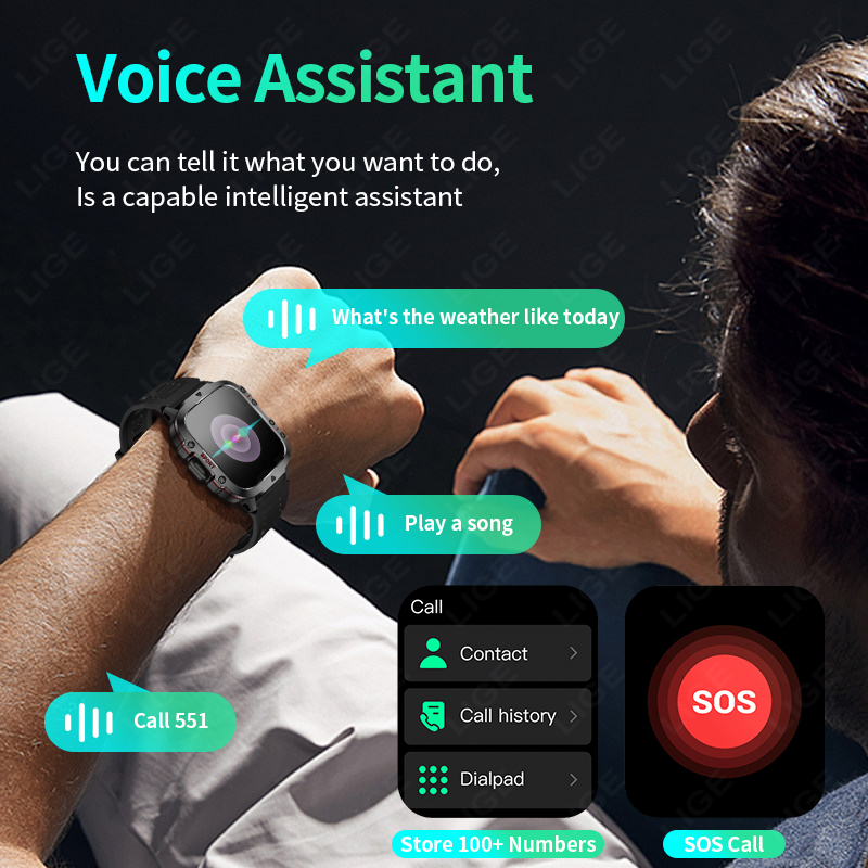 LIGE Outdoor Smart Watch Men 2 - Xiaomi Smartwatch Accessories 评论和价格